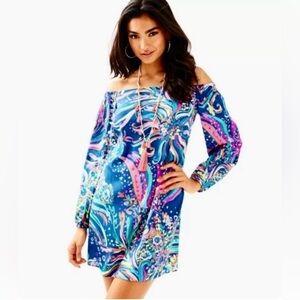 Lilly Pulitzer Adira Print Silk Dress Size XL